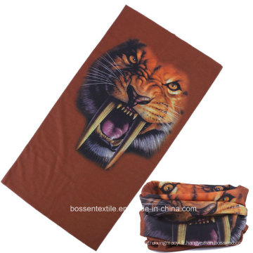 Tubulaire de cou de bandanas sans couture multifonctionnels de sports de plein air imprimés par tigre faits sur commande